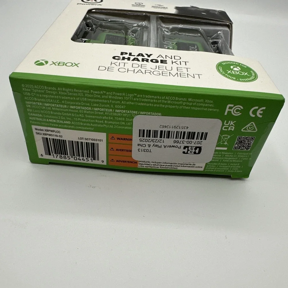 PowerA - Play & Charge Kit for Xbox Series X|S and Xbox One - Green USB-C